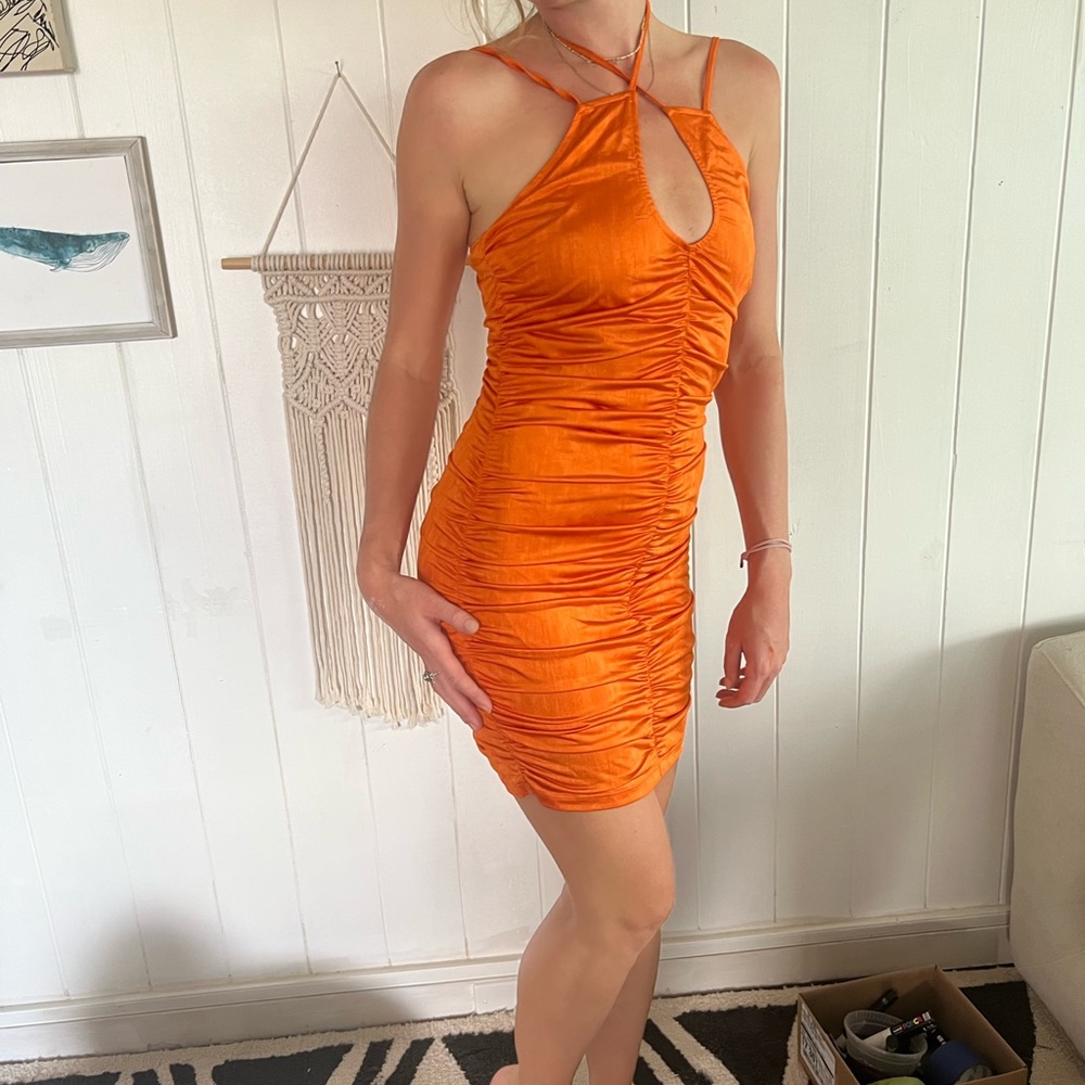 NWT Superdown bodycon dress bright orange